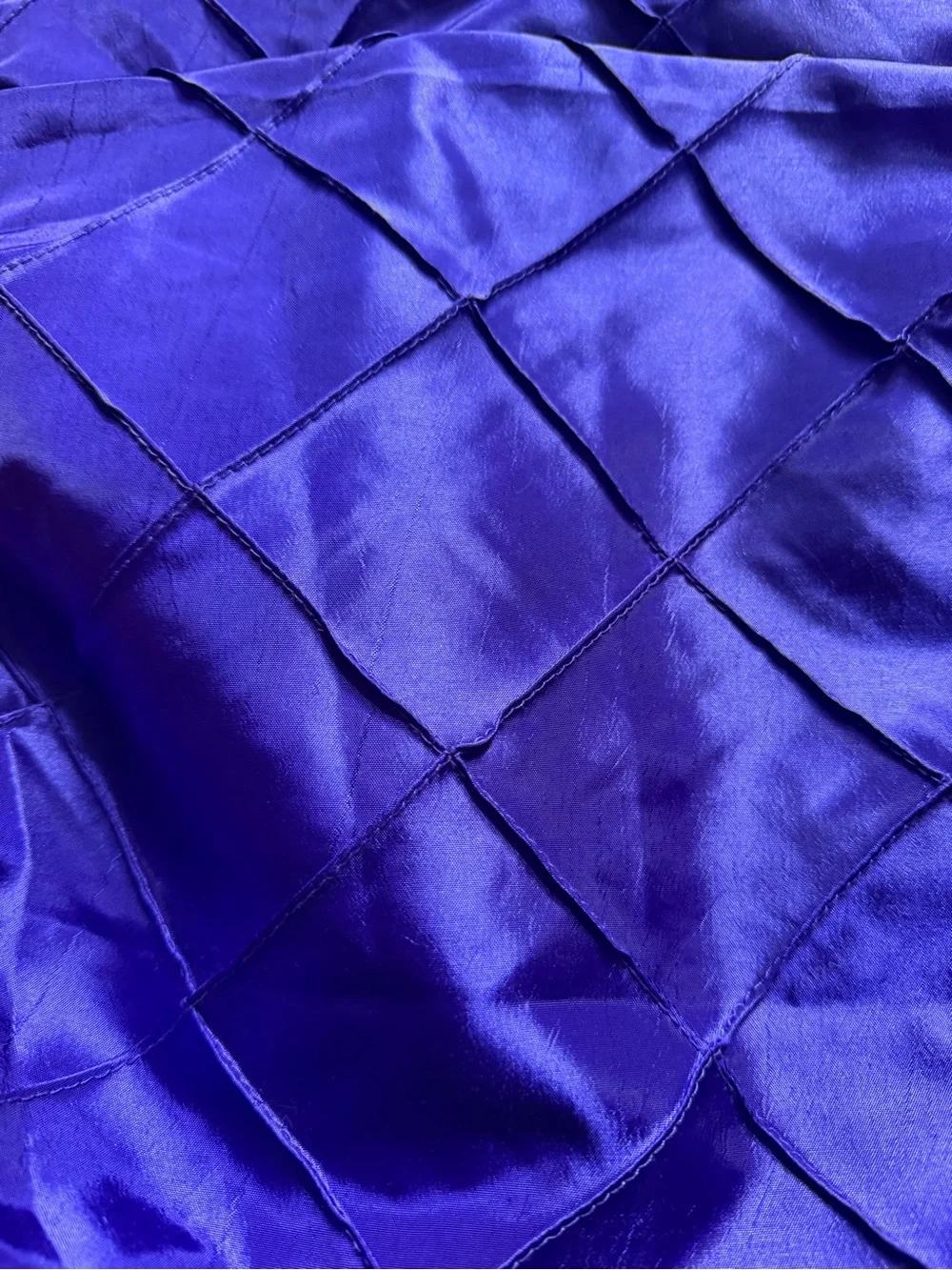 Pintuck Table Runners in Deep Violet